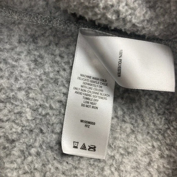 Cabelas Heathered Fleece Pullover Sweater Gray Zipper Pockets Men's XL - Picture 9 of 10